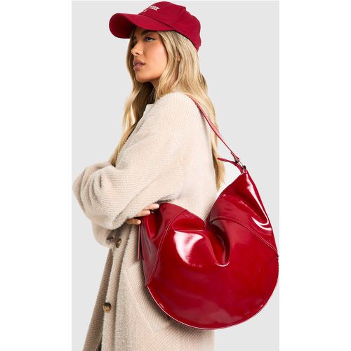 Bolso De Hombro Redondo Oversize De Vinilo - boohoo - Modalova