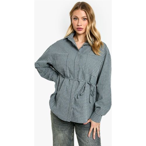 Camisa Premamá Oversize De Cuadros Finos - boohoo - Modalova