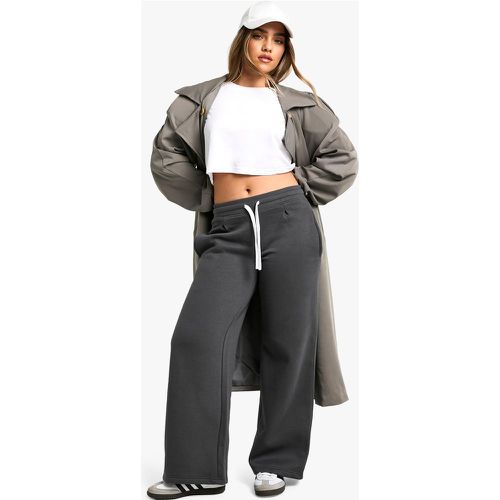 Pantalón Deportivo Petite De Pernera Ancha Con Atadura Frontal - boohoo - Modalova