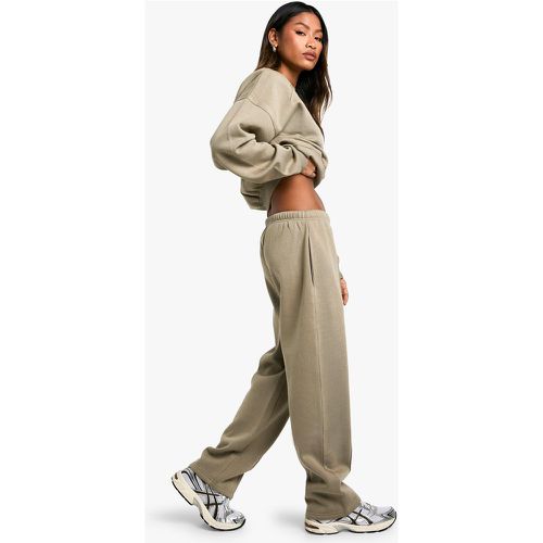 Pantaloni tuta con nervature e gamba a bariletto - boohoo - Modalova