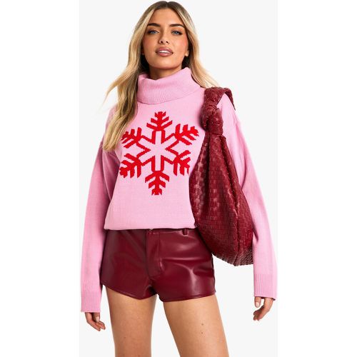 Maglione natalizio con stampa di fiocchi di neve - boohoo - Modalova