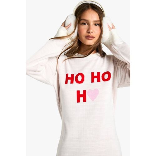 Vestido Mini De Punto Navideño De Ho Ho Ho - boohoo - Modalova