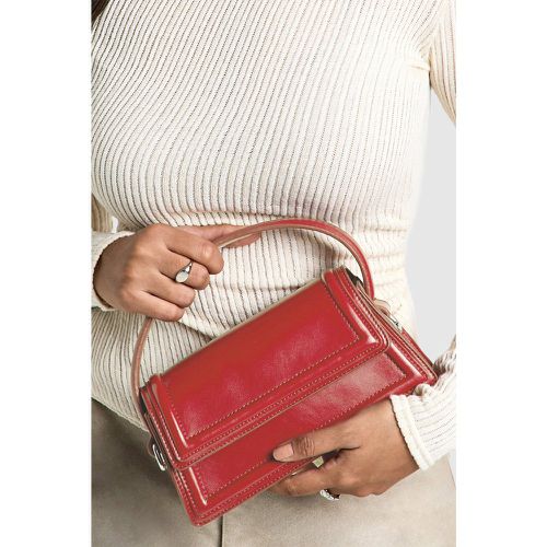 Bolso De Mano Estructurado Con Solapa - boohoo - Modalova