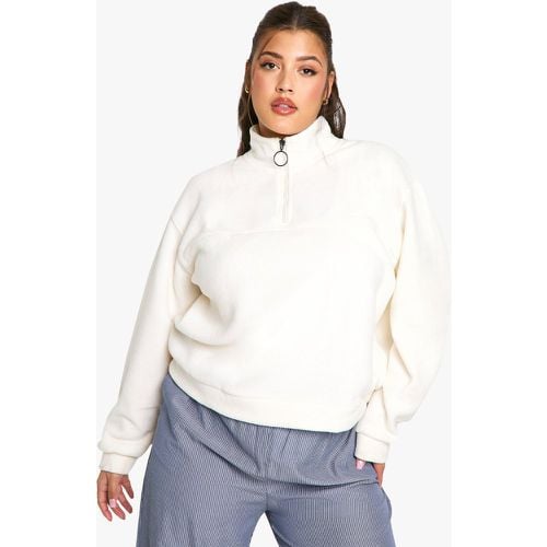 Sudadera Plus De Forro Polar Con Cremallera - boohoo - Modalova