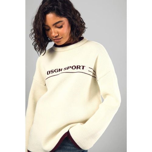 Jersey Tall Oversize De Punto Con Ribete Deportivo Dsgn - boohoo - Modalova