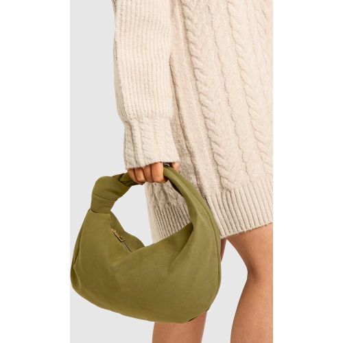 Pochette in scamosciato sintetico con nodo - boohoo - Modalova