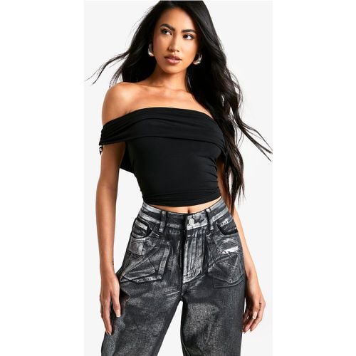 Top seducente con spalle scoperte e finiture - boohoo - Modalova