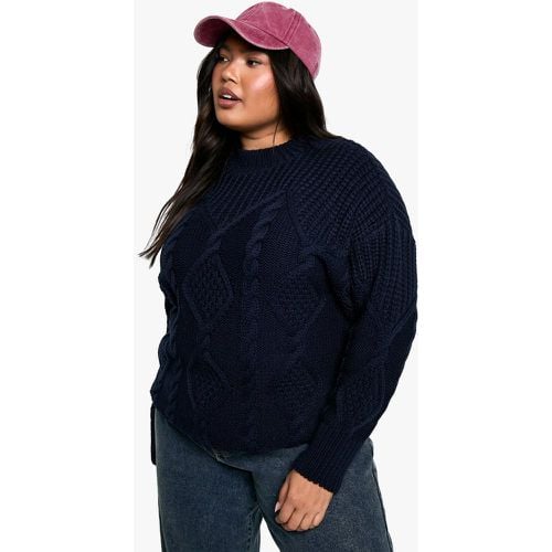 Maglione Plus Size oversize in maglia intrecciata - boohoo - Modalova