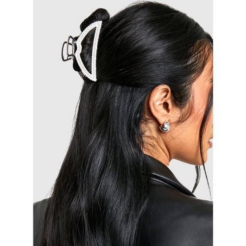 Pinza Para El Pelo Plateada Con Incrustaciones - boohoo - Modalova