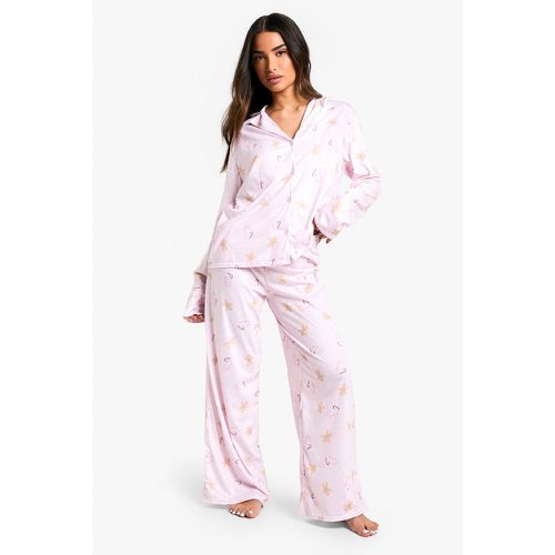 Pijama Petite Con Estampado De Bastones De Caramelo - boohoo - Modalova