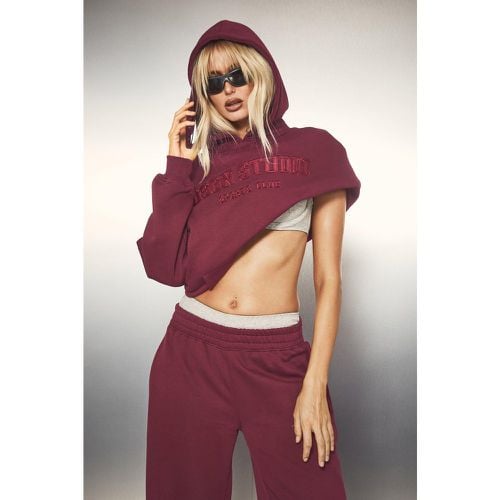 Felpa oversize con applique Dsgn Studio e cappuccio - boohoo - Modalova