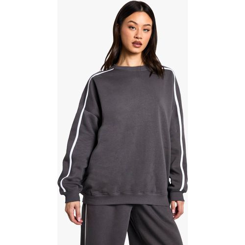 Sudadera Tall Oversize Con Línea Lateral - boohoo - Modalova