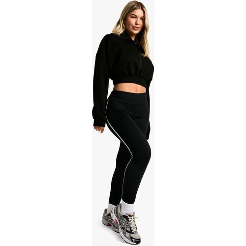 Legging a vita alta con righe laterali - boohoo - Modalova