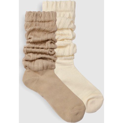 Pack De 2 Pares De Calcetines Holgados De Punto - boohoo - Modalova