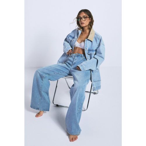 Vaqueros Boyfriend, Gris - boohoo - Modalova