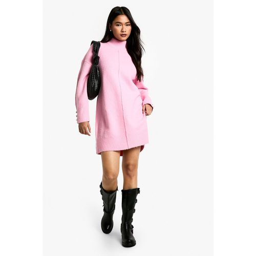 Vestido Mini Oversize De Punto Con Detalle De Costuras - boohoo - Modalova