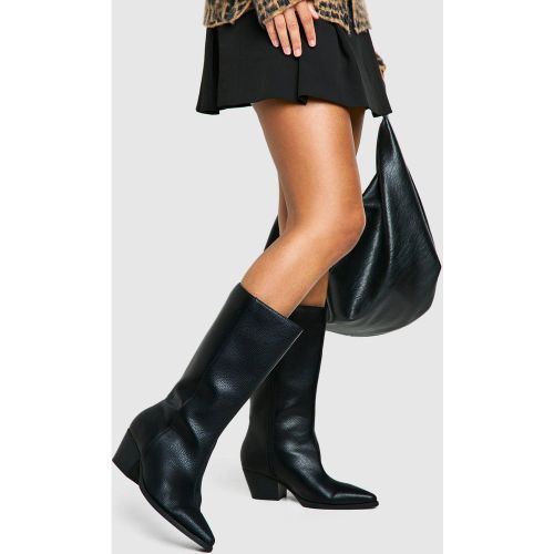 Botas Western Altas Texturizadas De Holgura Ancha - boohoo - Modalova