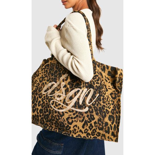 Bolso Tote Vaquero Con Estampado Dsgn De Leopardo - boohoo - Modalova