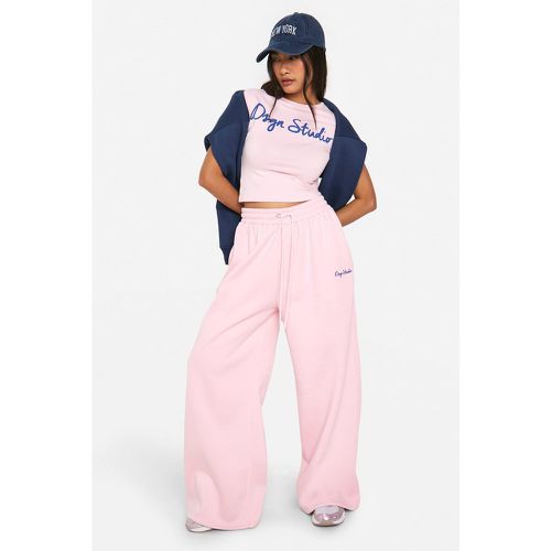 Pantalón Deportivo De Pernera Ancha Con Estampado Dsgn Studio - boohoo - Modalova