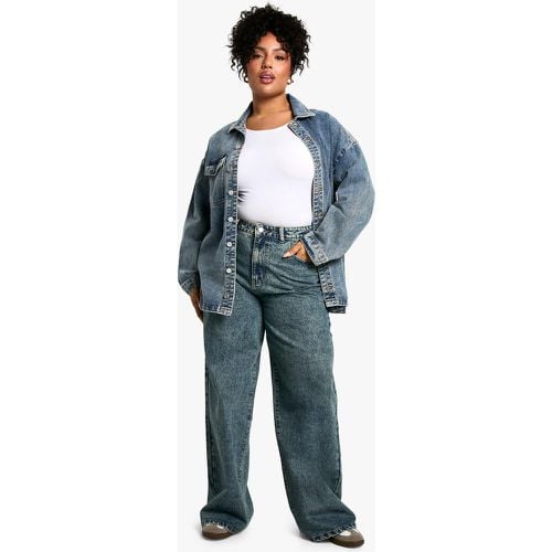 Jeans a gamba ampia Plus Size Basics a vita alta - boohoo - Modalova