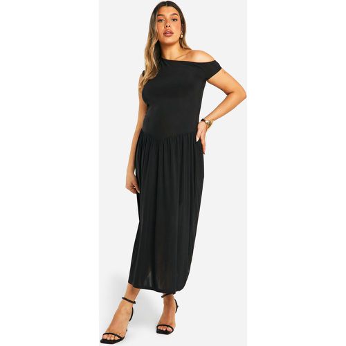 Vestito longuette Premaman seducente con spalle scoperte, vita scesa e gonna ampia - boohoo - Modalova