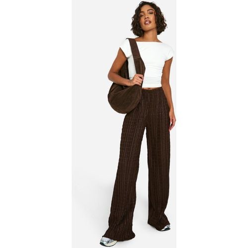 Pantalón Tall De Pernera Ancha Texturizado Fruncido - boohoo - Modalova