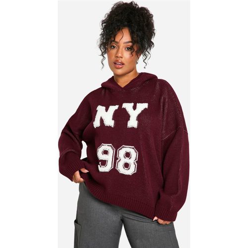 Jersey Plus De Punto Con Estampado Universitario Ny - boohoo - Modalova