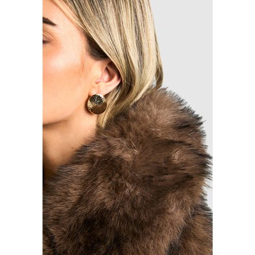 Pendientes Oversize Ovalados Texturizados - boohoo - Modalova