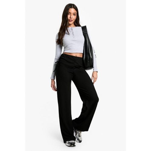 Pantalón De Pernera Ancha Y Canalé Con Lateral Fruncido - boohoo - Modalova