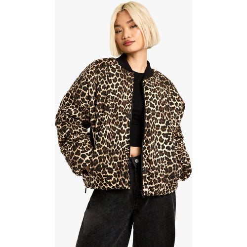 Chaqueta Bomber De Leopardo, Multi - boohoo - Modalova