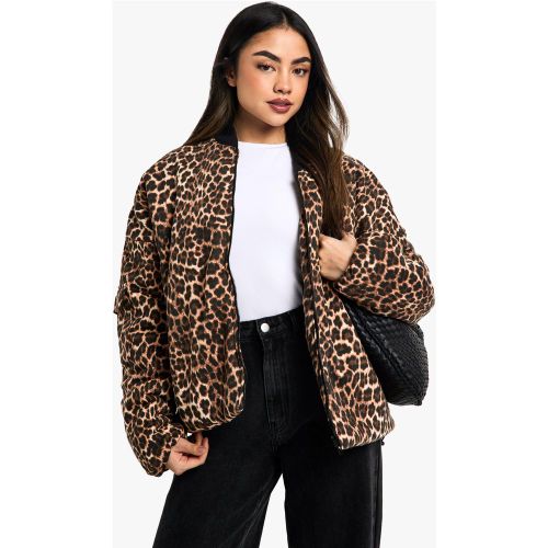 Chaqueta Bomber De Leopardo, Multi - boohoo - Modalova