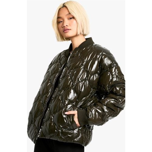 Chaqueta Bomber Acolchada Con Brillo Intenso - boohoo - Modalova