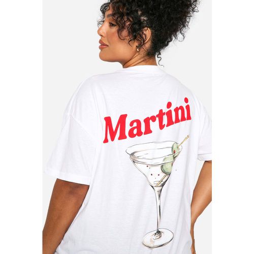 Camiseta Plus Oversize Con Estampado De Martini - boohoo - Modalova