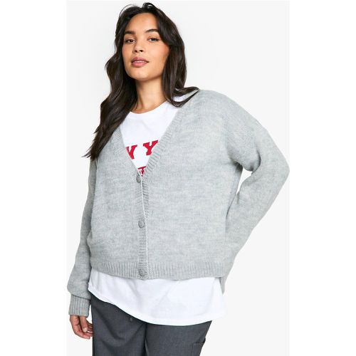 Cardigan Plus Size oversize spazzolato - boohoo - Modalova