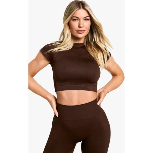 Top Crop Active Con Detalle De Costuras - boohoo - Modalova