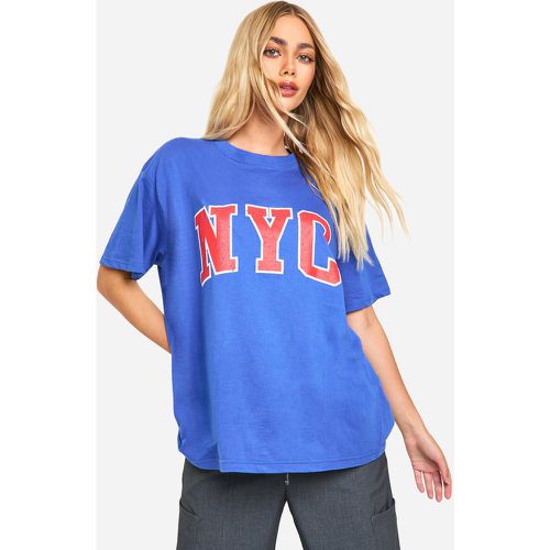 T-shirt oversize con grafica NYC - boohoo - Modalova