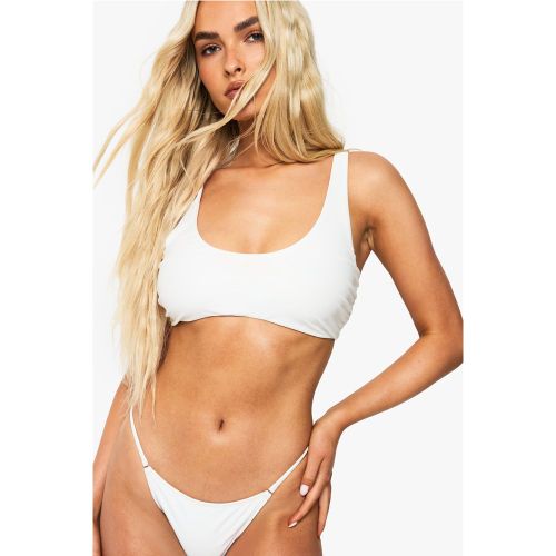 Costume intero - Top bikini Essentials con scollo rotondo e coppa abbondante - boohoo - Modalova