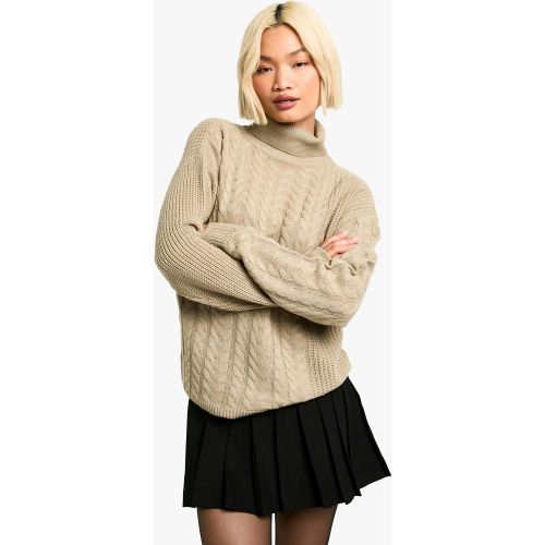 Jersey De Punto En Ochos, Beige - boohoo - Modalova