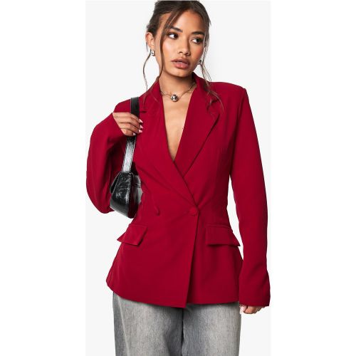 Americana Entallada Escotada, Rojo - boohoo - Modalova