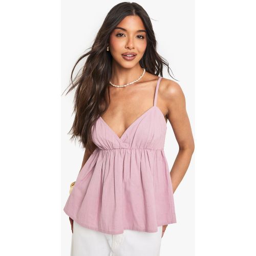 Camisola De Lino Con Tirantes - boohoo - Modalova