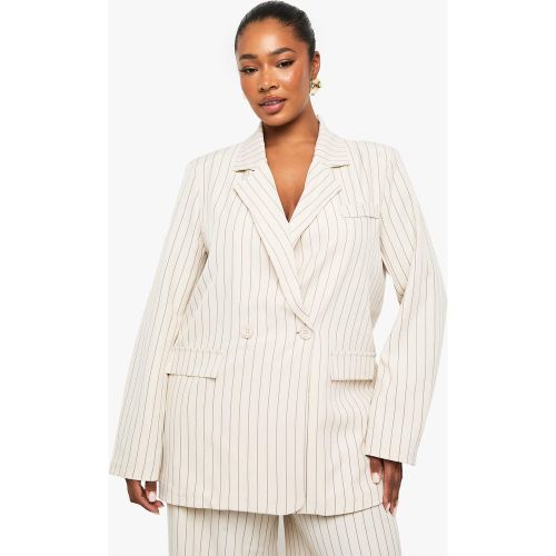 Americana Plus Oversize De Raya Diplomática - boohoo - Modalova