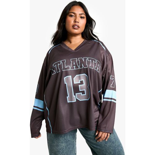 Top da calcio Plus Size oversize Chicago a maniche lunghe - boohoo - Modalova