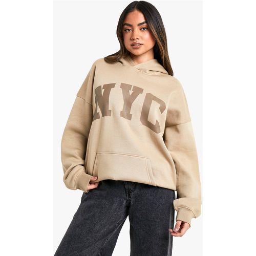 Sudadera Oversize Con Capucha Y Eslogan Nyc - boohoo - Modalova