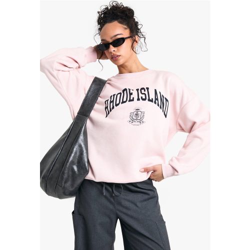 Felpa oversize del Rhode Island - boohoo - Modalova