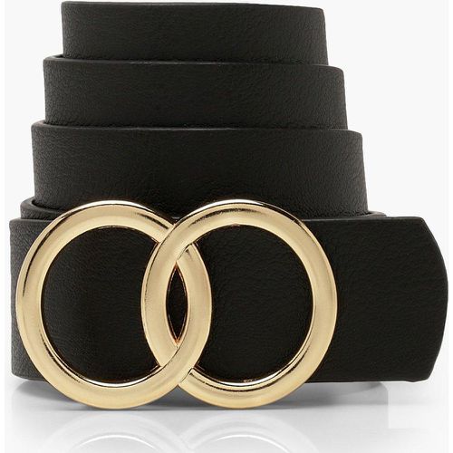 Cintura Plus Size in taglio maschile con doppio anello - boohoo - Modalova