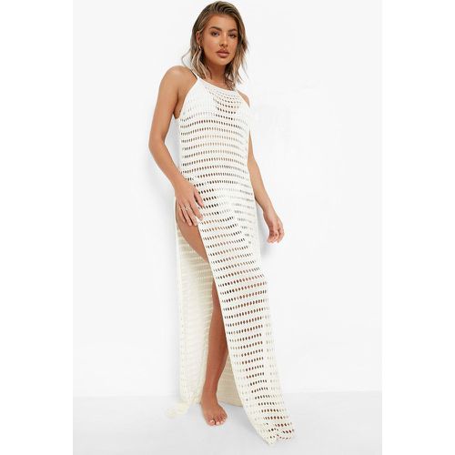 Vestido Maxi Para La Playa De Croché Con Aberturas Laterales - boohoo - Modalova