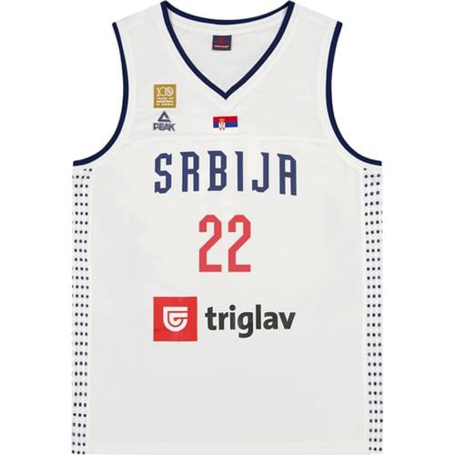 FIBA Serbia Vasilije Micić Jersey, bianco - Peak - Modalova