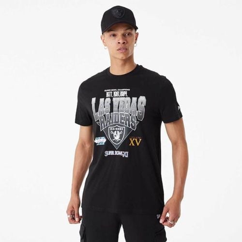 Las Vegas Raiders Wordmark T-shirt Nero - new era - Modalova