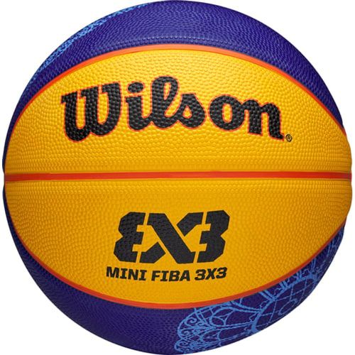 FIBA 3X3 Replica Paris 2024 6F Basketball Mini Ball, blu/giallo/ - Wilson - Modalova