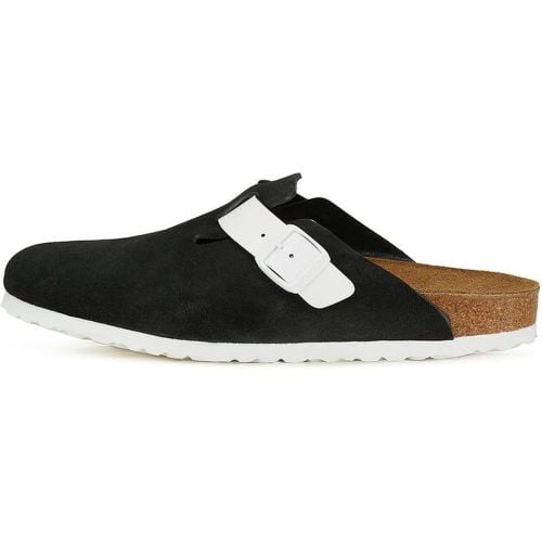 Bostsuede Leather Ciabatte Nero - Birkenstock - Modalova